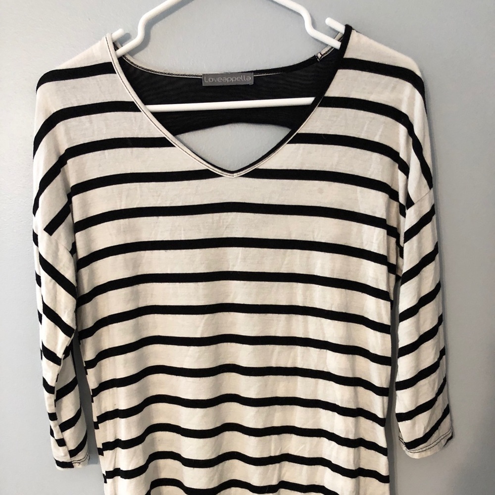 Loveappella Dolli Mesh Detail Knit Top